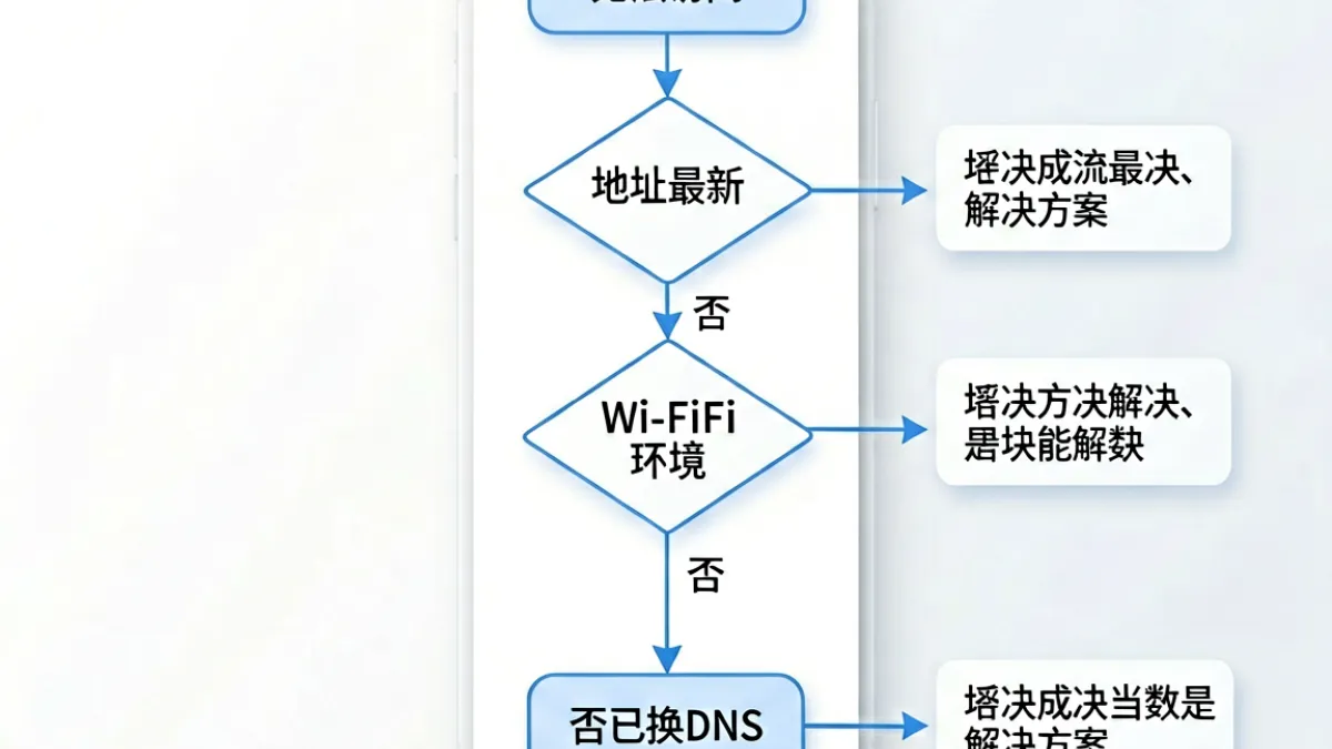 手机端访问caoliu手机地址的常见问题排查流程图，从症状到解决方案的步骤指引